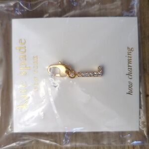 (#254) NWT Kate Spade initial “L” pave charm